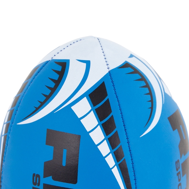 Rhino Sponge Rugby Ball Blue Top View
