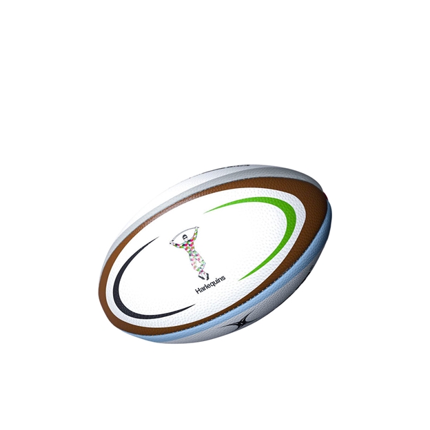 Gilbert Harlequins Replica Rugby Ball Mini - Front