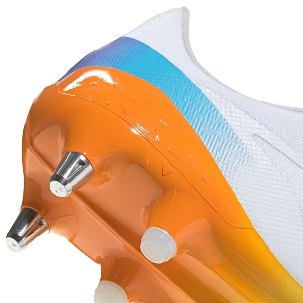 adidas Adults Adizero RS15 Ultimate Soft Ground Rugby Boots White - Heel View