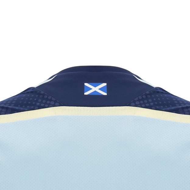 Scotland Mens Training Shirt  26/27- Long Sleeve Blue and Sand