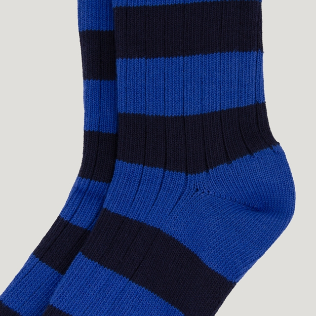 Classic Striped Socks - Royal/Navy Blue