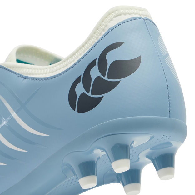 Canterbury Adults Phoenix 2.0 Team Firm Ground Rugby Boots Mountain Spring Grey - Heel Close-up