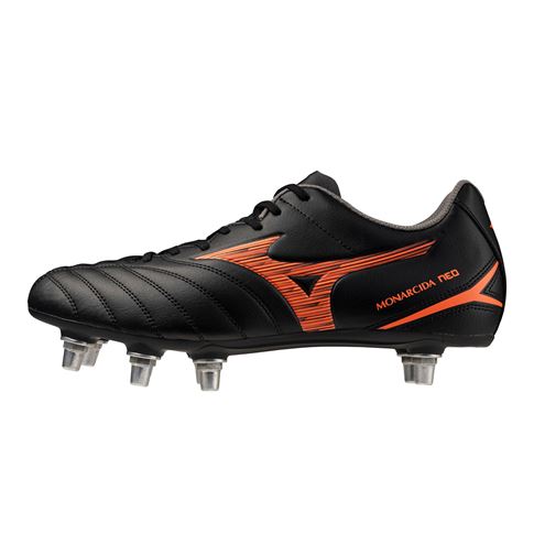 Mizuno Adults Monarcida Neo III Rugby SI Soft Ground Rugby Boots Bright Black - Outstep View