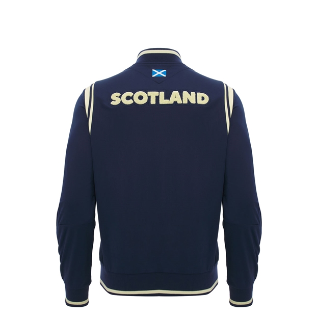 Scotland Kids Anthem Jacket 26/27 Navy and Sand - Back View