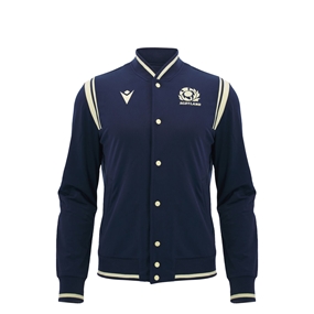 Scotland Kids Anthem Jacket 26/27 Navy and Sand - Front View
