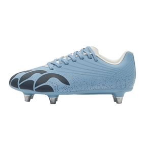 Canterbury Kids Stampede Groundbreak Team Soft Ground Rugby Boots Mountain Spring Grey - Outstep View