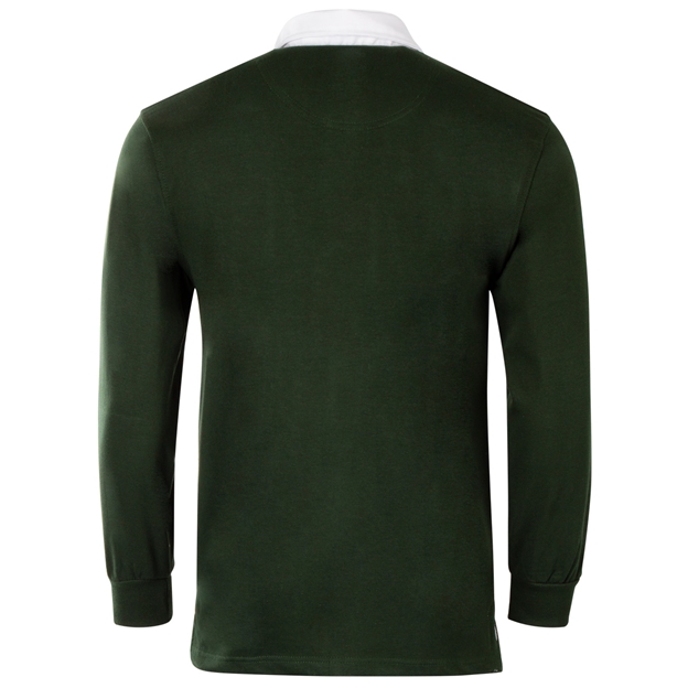 Ireland Mens Classic Crest Rugby Shirt Bottle Green - Back View