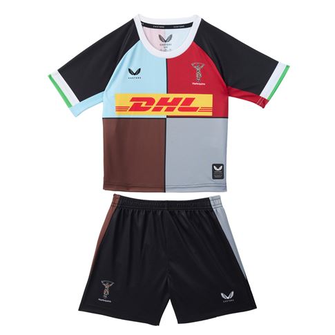 Harlequins Infant Home Kit 26/27 Black - Front View