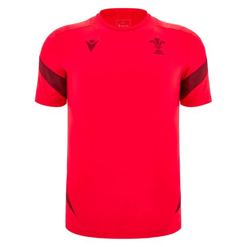 Wales Mens Training Rugby Shirt 25/26 Red - Front