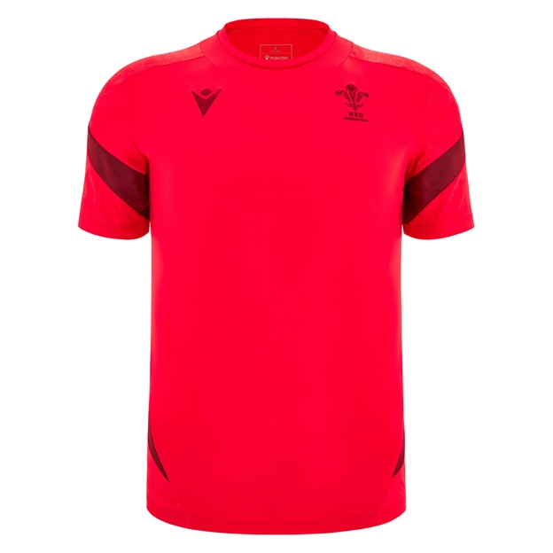 Wales Mens Training Rugby Shirt 25/26 Red - Front