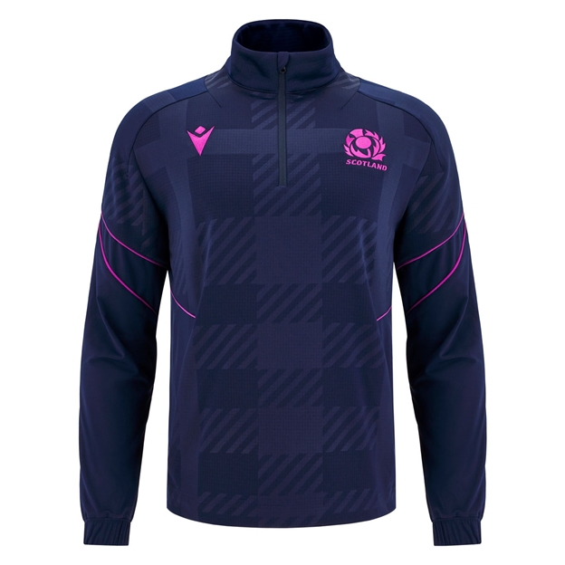 Scotland Mens Travel Full Zip Hoody 25/26 Navy - Front