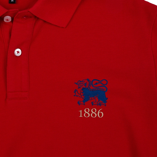 Hong Kong 1886 Heritage Polo Shirt Red - Embroidery Close-up