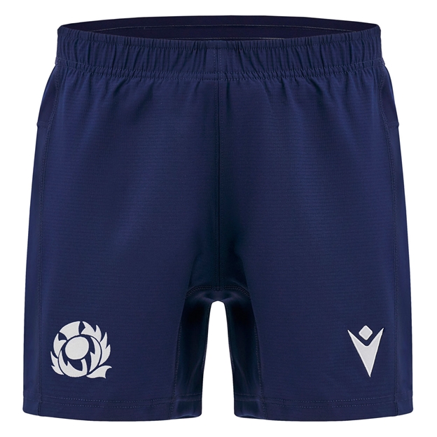 Scotland Mens Training Rugby Shorts 26/27 Navy - Front View