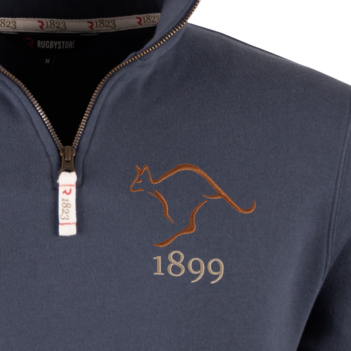 R1823 Australia 1899 Quarter Zip Top - Petrol Blue