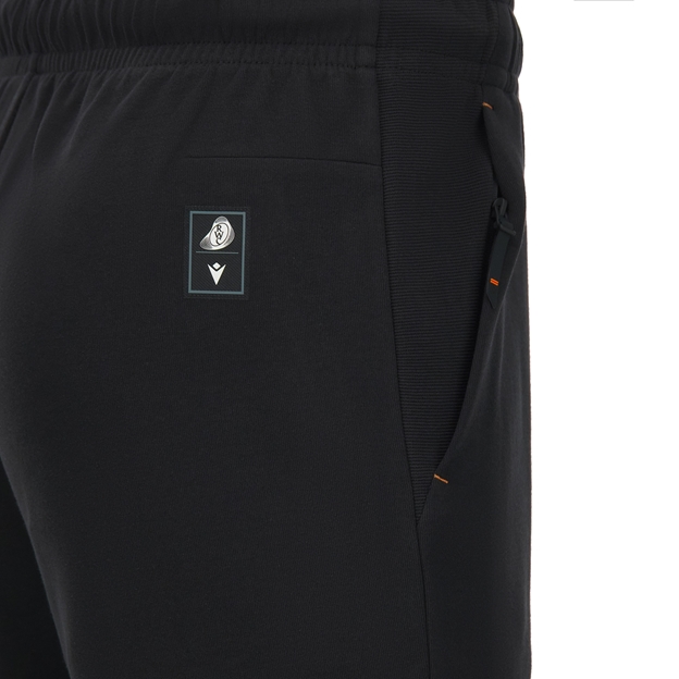 Rugby World Cup 2027 Mens Athleisure Light Bermuda Shorts - Black/Orange - Back