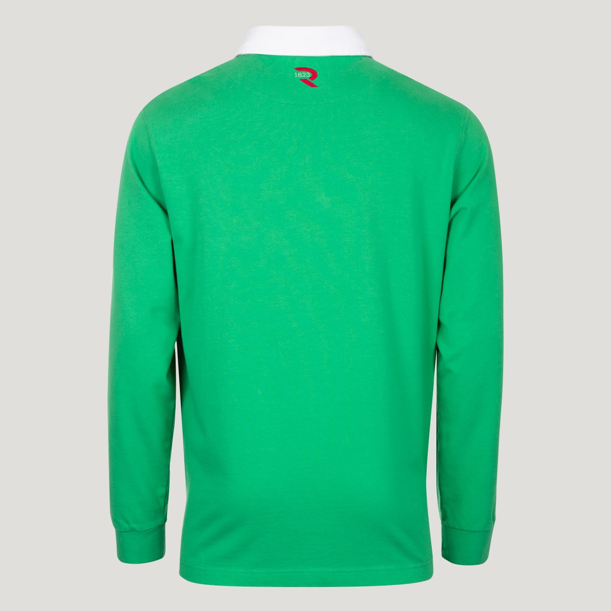 Zimbabwe 1895 Crest Heritage Pure Cotton Rugby Shirt Long Sleeve Bright Green - Front
