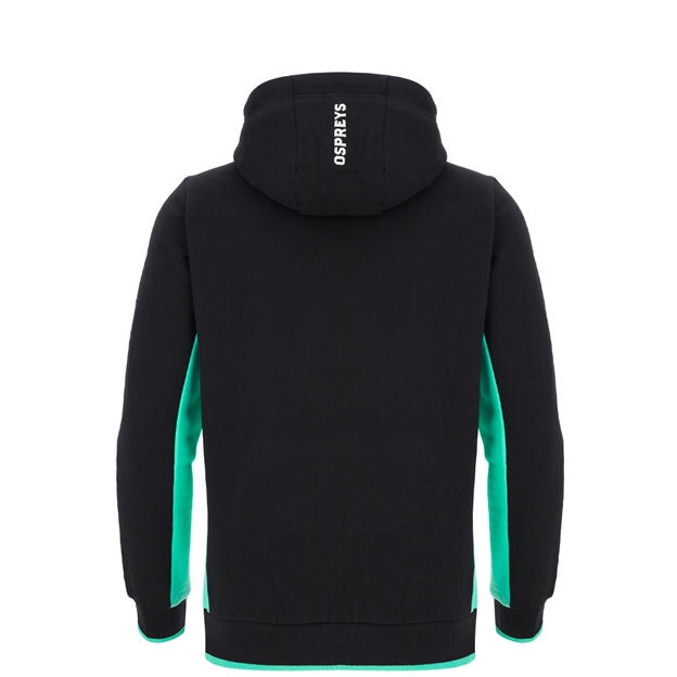 Ospreys Mens Travel Hoodie 25/26 Black - Back