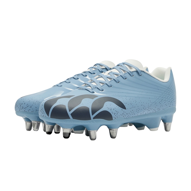 Canterbury Adults Stampede Groundbreak Team Soft Ground Rugby Boots Mountain Spring Grey - Pair View