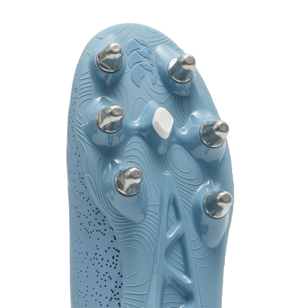 Canterbury Adults Stampede Groundbreak Team Soft Ground Rugby Boots Mountain Spring Grey - Forefoot Close-up