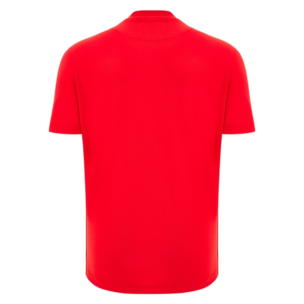 Wales Mens Travel Cotton T-Shirt 25/26 Red - Back