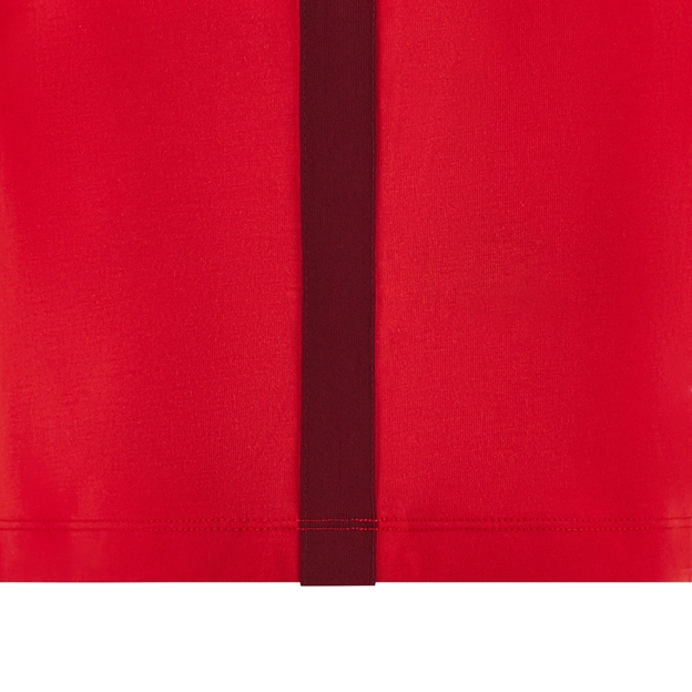 Wales Mens Travel Cotton T-Shirt 25/26 Red - Hem