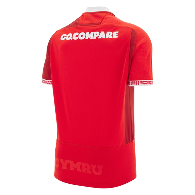 Wales Mens Home Rugby Shirt 25/26 Red - Back