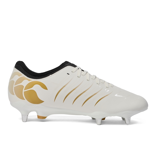 Canterbury Adults Phoenix 2.0 Team Soft Ground Rugby Boots White - Instep