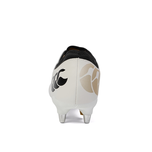 Canterbury Adults Phoenix 2.0 Team Soft Ground Rugby Boots White - Back