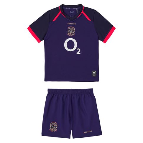 England Infants Away Rugby Kit 26/27 Maritime Blue - Front View