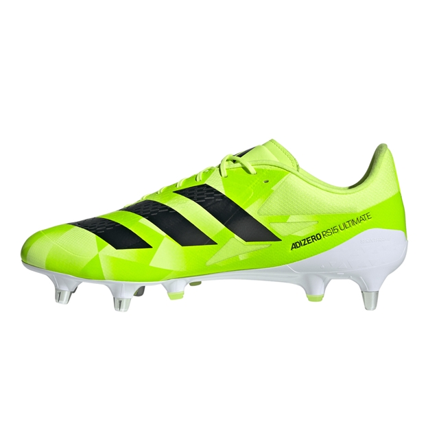adidas Adults Adizero RS15 Ultimate Soft Ground Rugby Boots Yellow - Instep