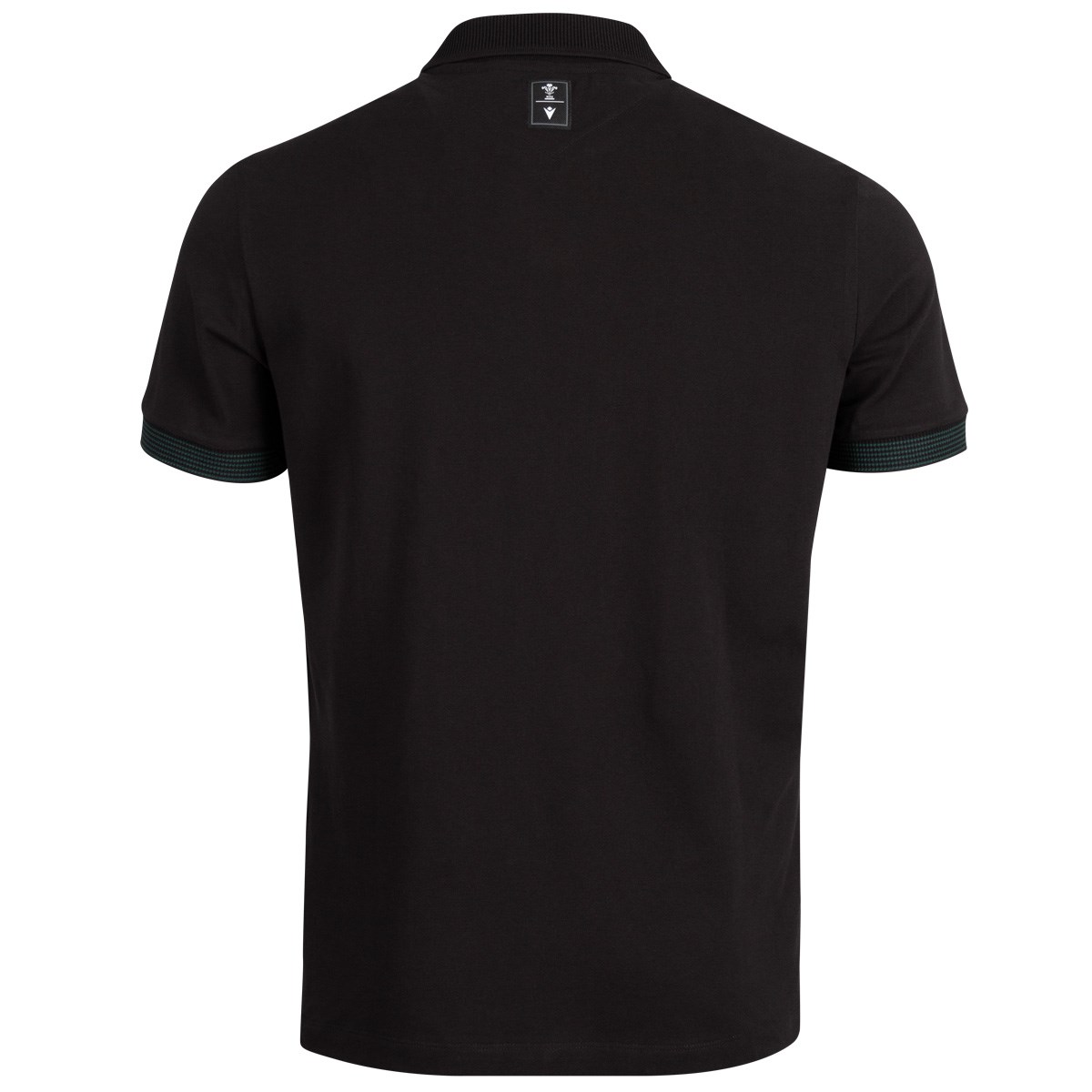 Wales Mens Travel Polo 26/27 Black - Front View