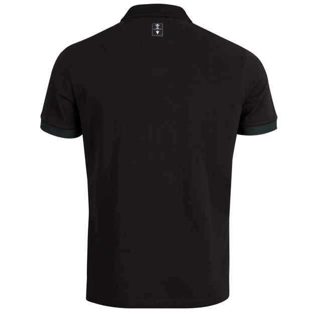 Wales Mens Travel Polo 26/27 Black - Back View
