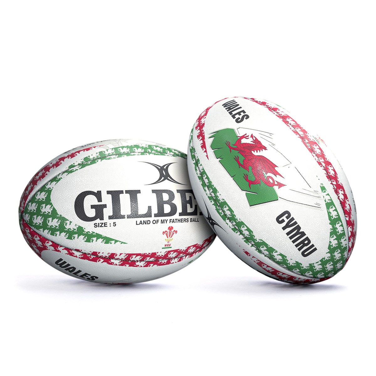 Gilbert Wales 'Land of My Fathers' Rugby Ball - Front