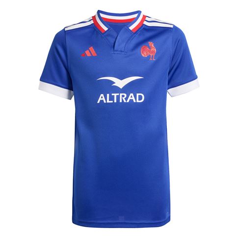 France Kids Home Rugby Shirt Lucid Blue 25/26 - Front
