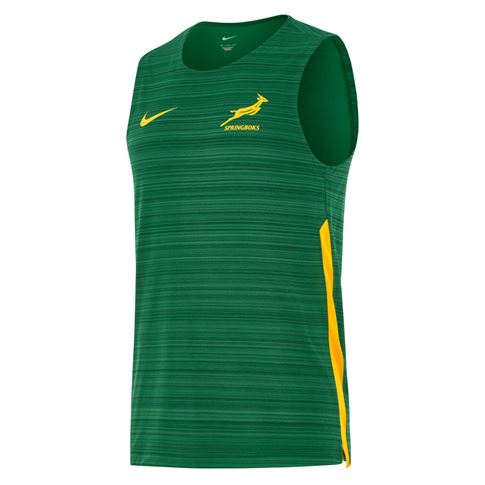 South Africa Springboks Mens Training Vest 26/27 Gorge Green - Front View
