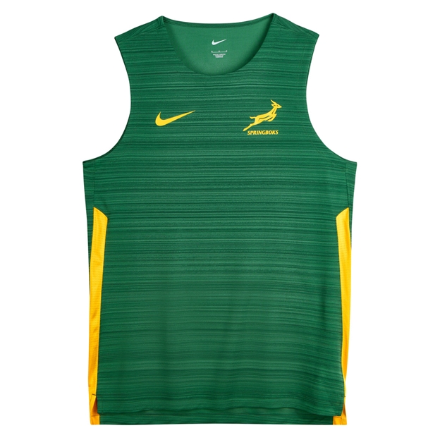 South Africa Springboks Mens Training Vest 26/27 Gorge Green - Flatlay View