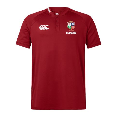 British and Irish Lions Mens Polo Shirt Red - Front