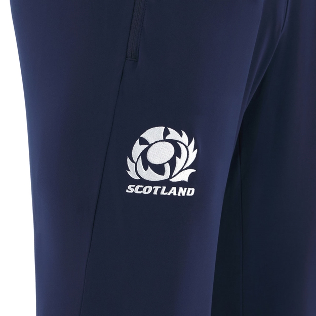 Scotland Mens Training Fitted Track Pants 25/26 Navy - Scotland Thistle Embroidery