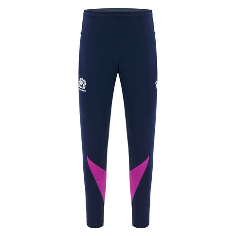 Scotland Mens Training Fitted Track Pants 25/26 Navy - Front