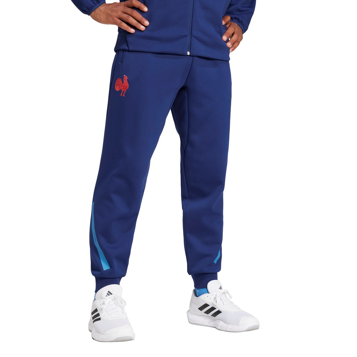 France adidas Mens Travel Pant - Dark Blue 2024 - Front