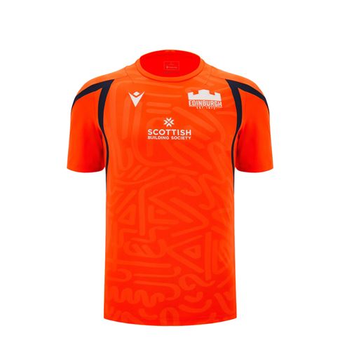 Edinburgh Kids Training T-Shirt 26/27 Orange Navy - Front View