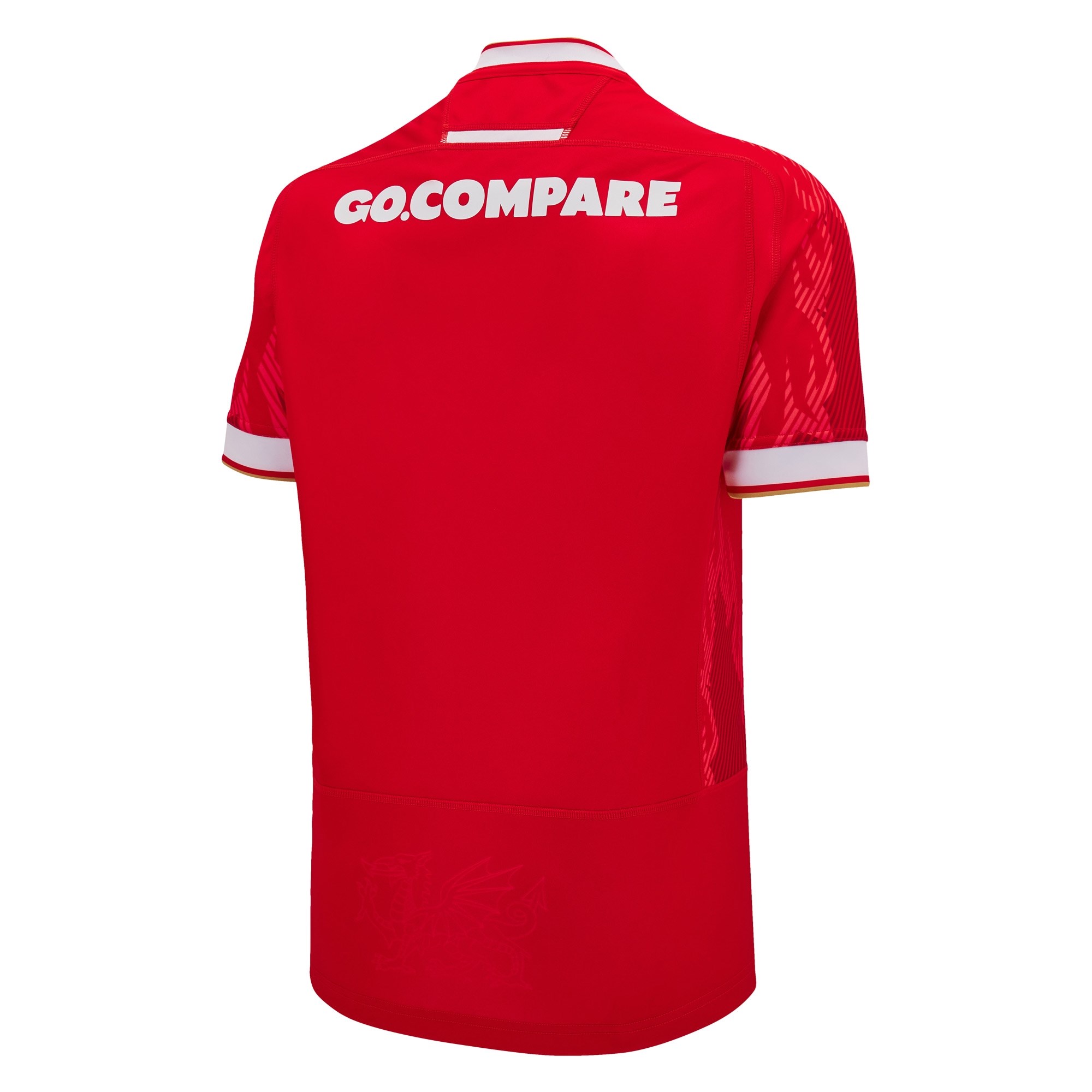 Wales Mens Poly Home Rugby Shirt - Short Sleeve 2025 - Front