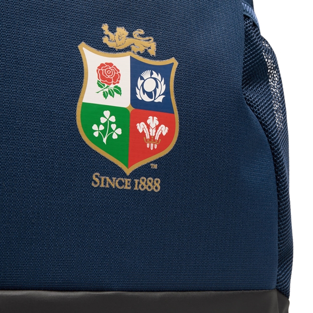 British and Irish Lions Backpack 26/27 Midnight Navy - Crest Close-up
