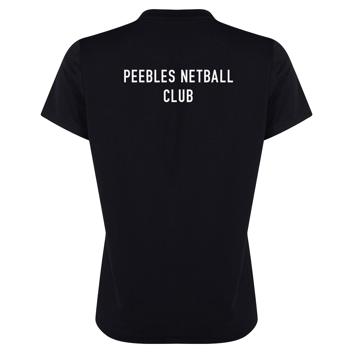 Peebles Netball Club Training T shirt Black – (Optional)