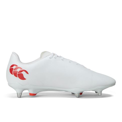 Canterbury Adults Speed Raze Soft Ground Rugby Boots – White