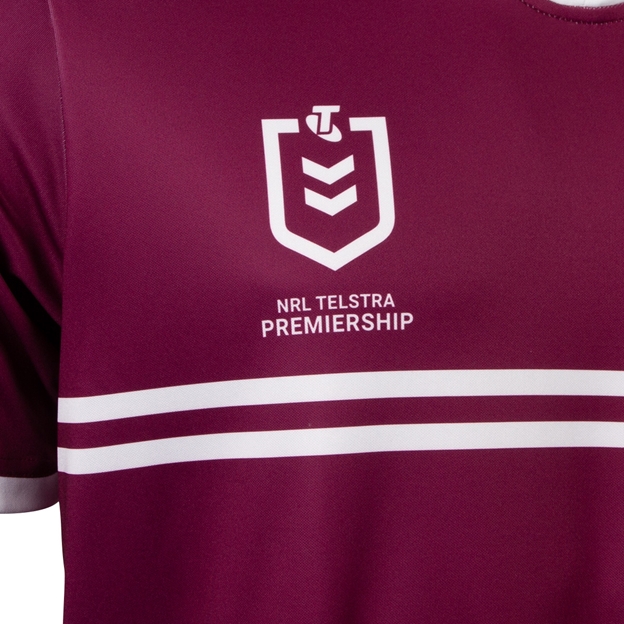 Manly Sea Eagles Kids Supporters Shirt 25 Maroon - NRL Telstra Premiership