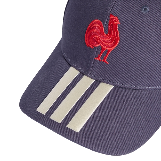 France Adults Baseball Cap 26/27 Shadow Navy - Front Embroidery Detail