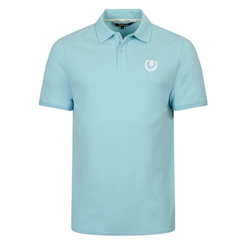 Scotland 1990 Heritage Pure Cotton Polo – Sky Blue
