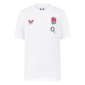 England Kids Off Pitch T-Shirt 26/27 Brilliant White - Front View