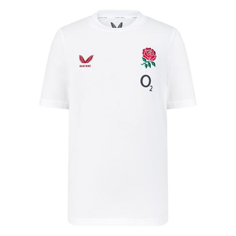 England Kids Off Pitch T-Shirt 26/27 Brilliant White - Front View